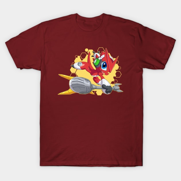 Shoutmon Chibi T-Shirt by PRPrints